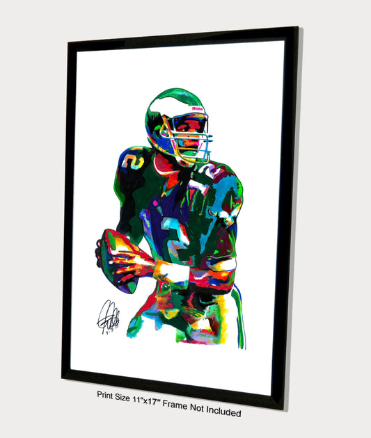 Randall Cunningham Philadelphia Eagles QB Football Poster Print Wall Art 11x17