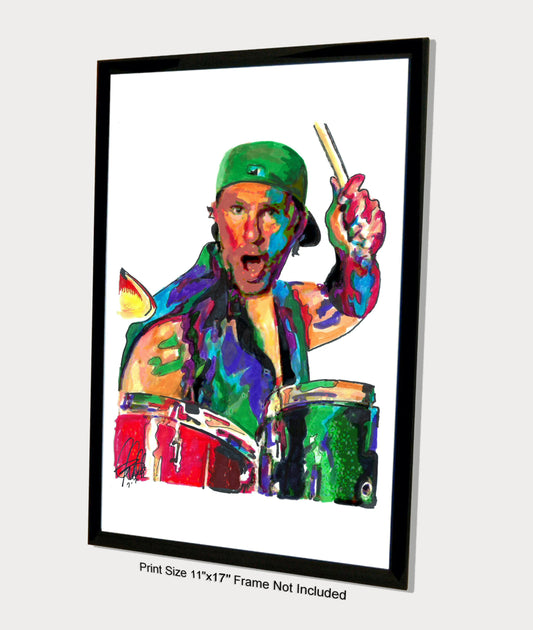 Chad Smith Red Hot Chili Peppers Drums Rock Music Poster Print Wall Art 11x17