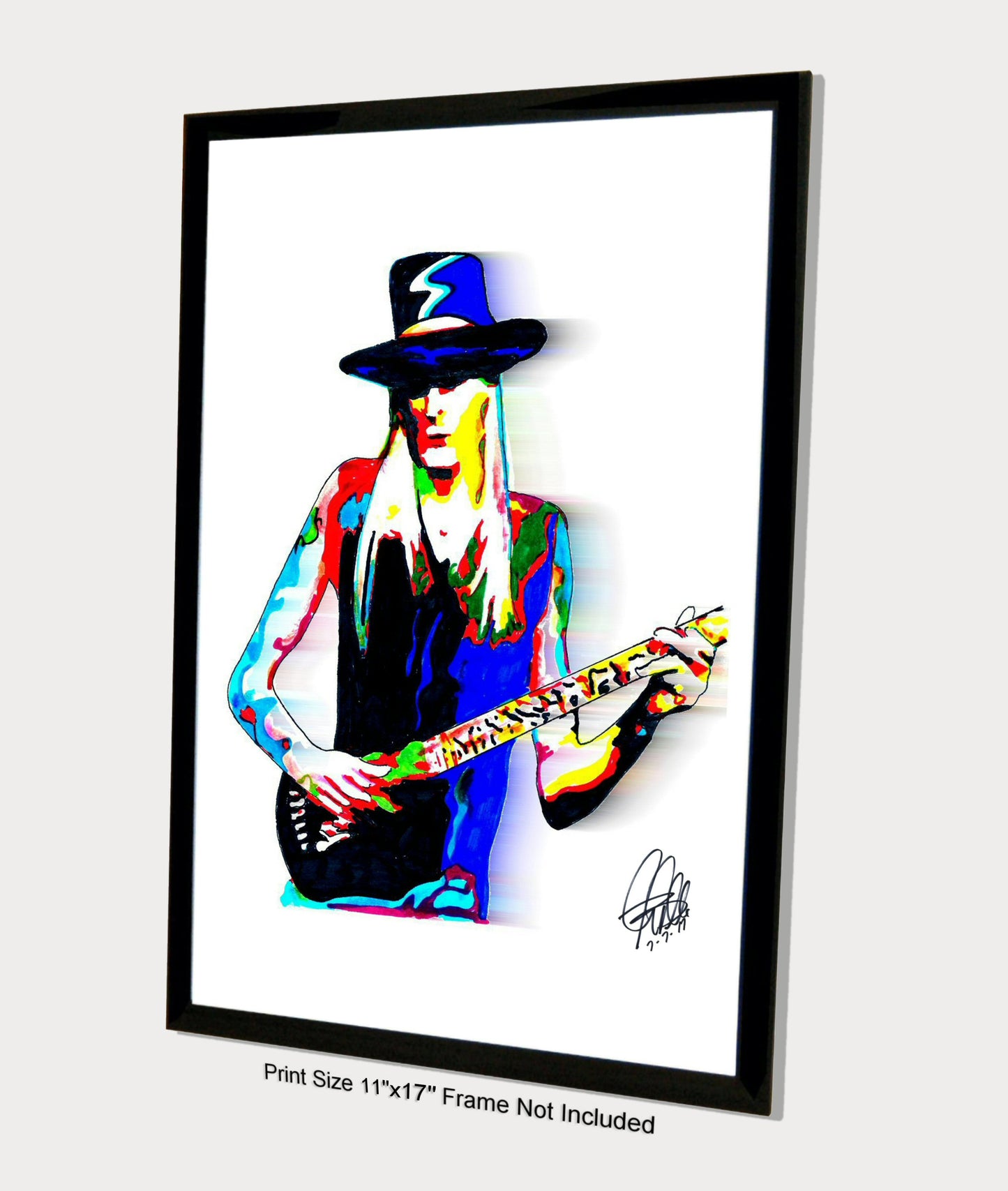 Johnny Winter Guitar Blues Rock Music Poster Print Wall Art 11x17