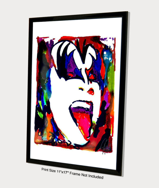 Gene Simmons Kiss Bass Guitar Hard Rock Music Poster Print Wall 11x17