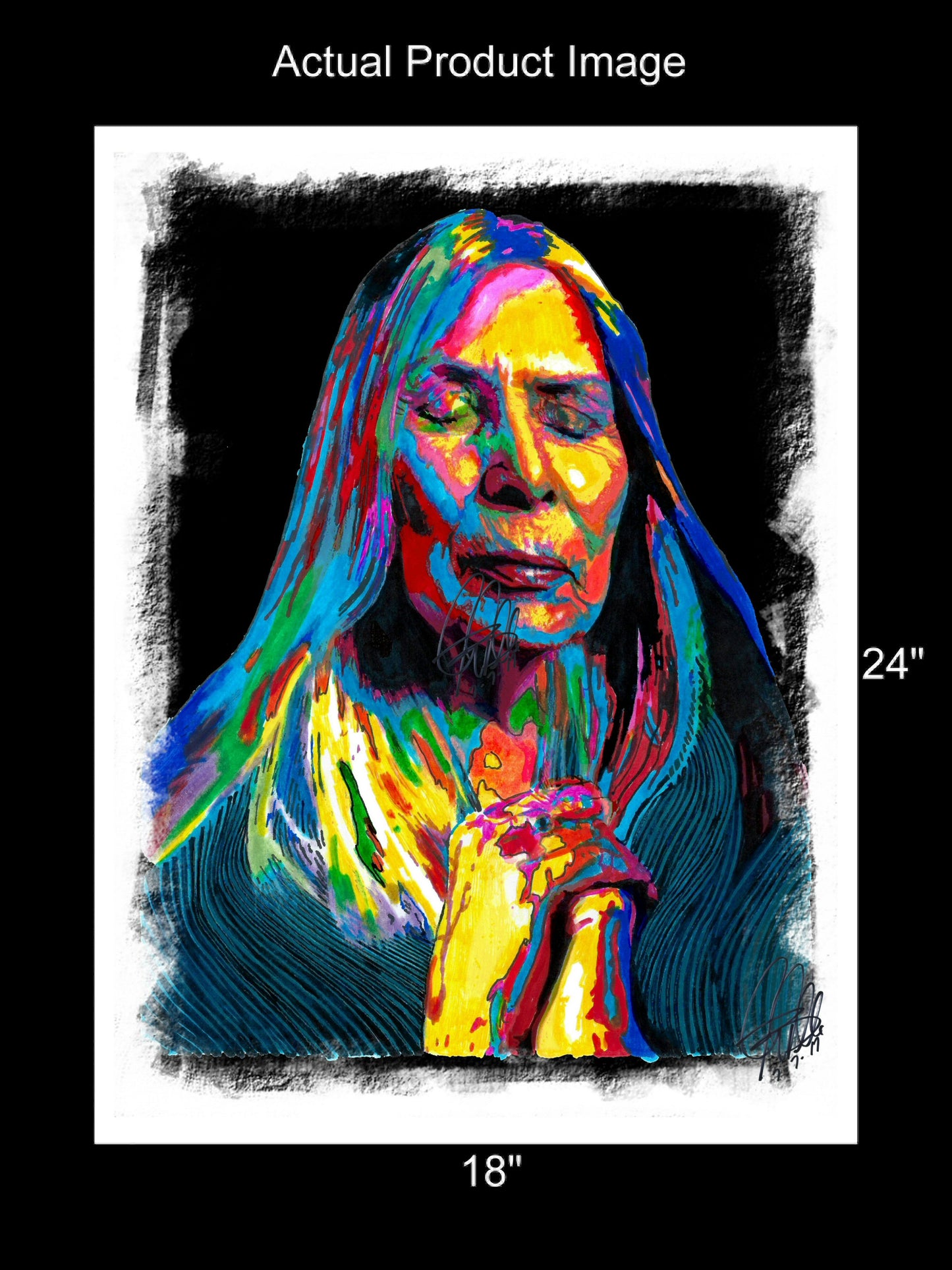 Joni Mitchell Singer Jazz Folk Rock Pop Music Poster Print Wall Art 18x24