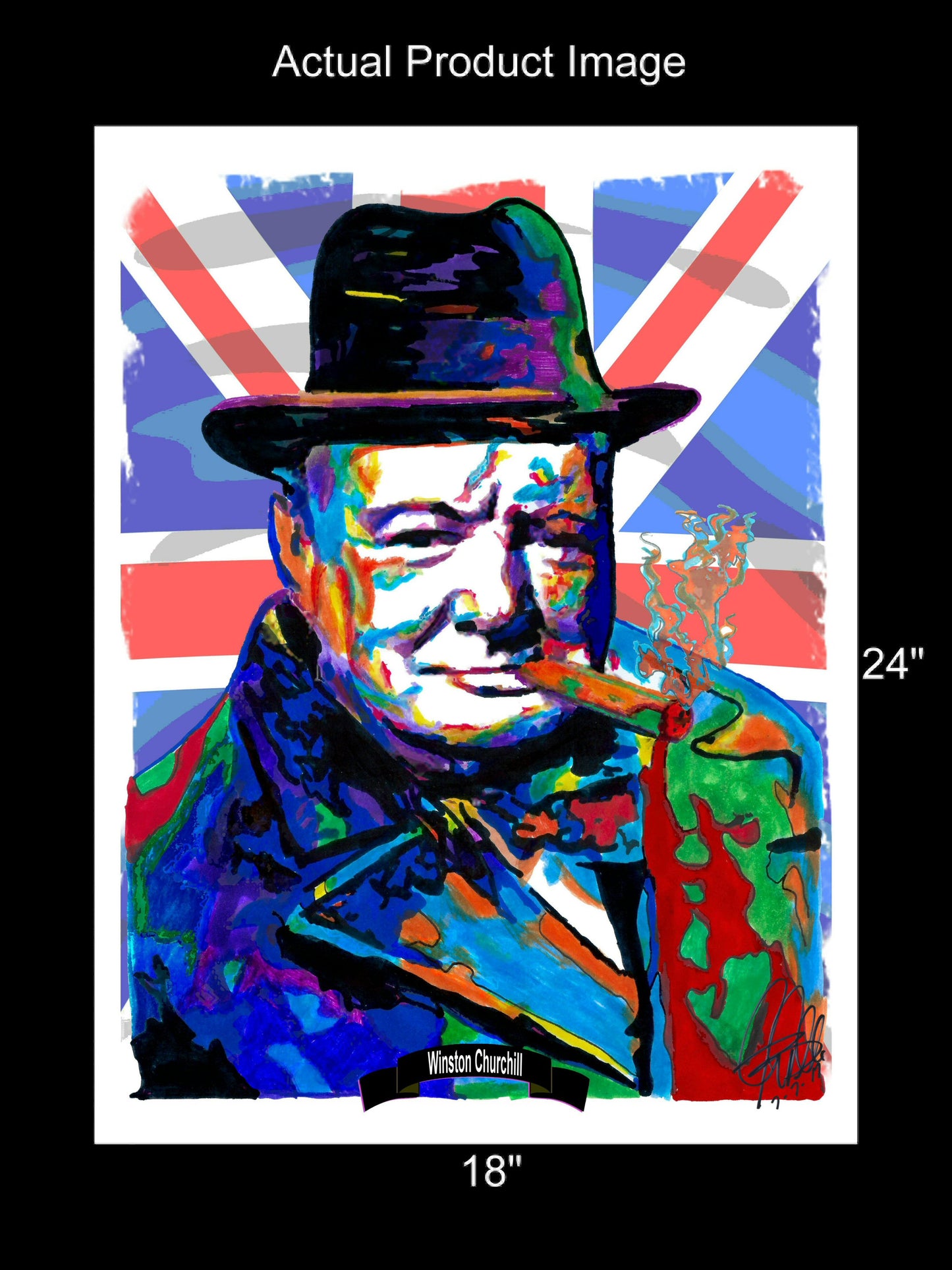 Winston Churchill Prime Minister Poster Print Wall Art 8.5x11