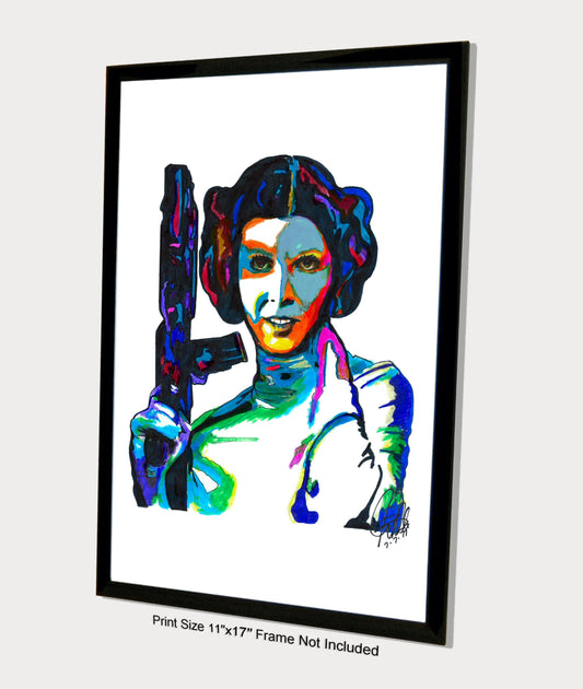 Princess Leia Carrie Fisher Star Wars Poster Print Wall Art 11x17