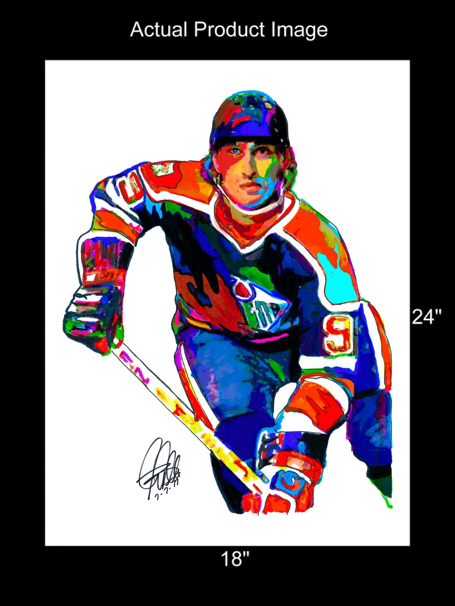 Wayne Gretzky Edmonton Oilers Ice Hockey Sports Print Poster Wall Art 8.5x11