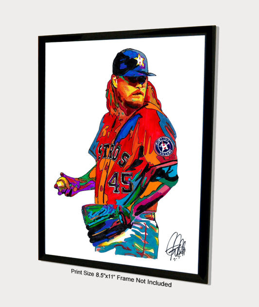 Ryne Stanek Houston Astros Pitcher Baseball Sports Print Poster Wall Art 8.5x11