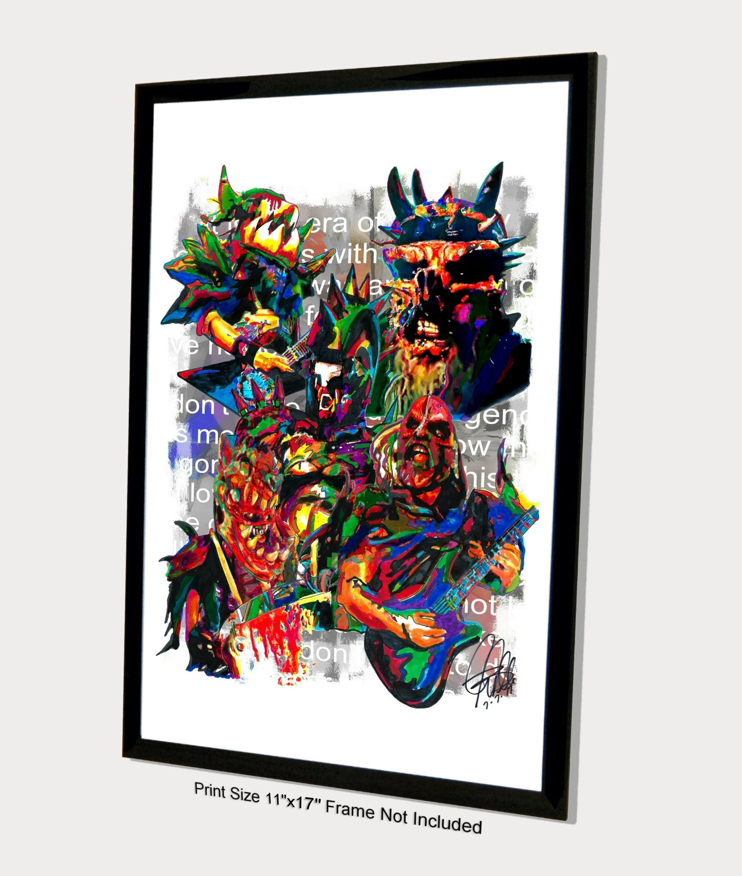 GWAR Oderus Beefcake Balsac Flattus Jizmak Music Print Poster Wall Art 11x17