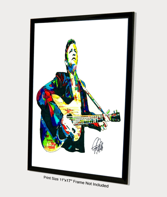 Johnny Cash Guitar Country Music Poster Print Wall Art 11x17