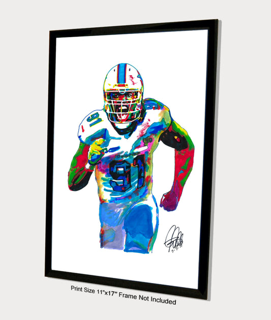 Cameron Wake Miami Dolphins Football Sports Poster Print Wall Art 11x17