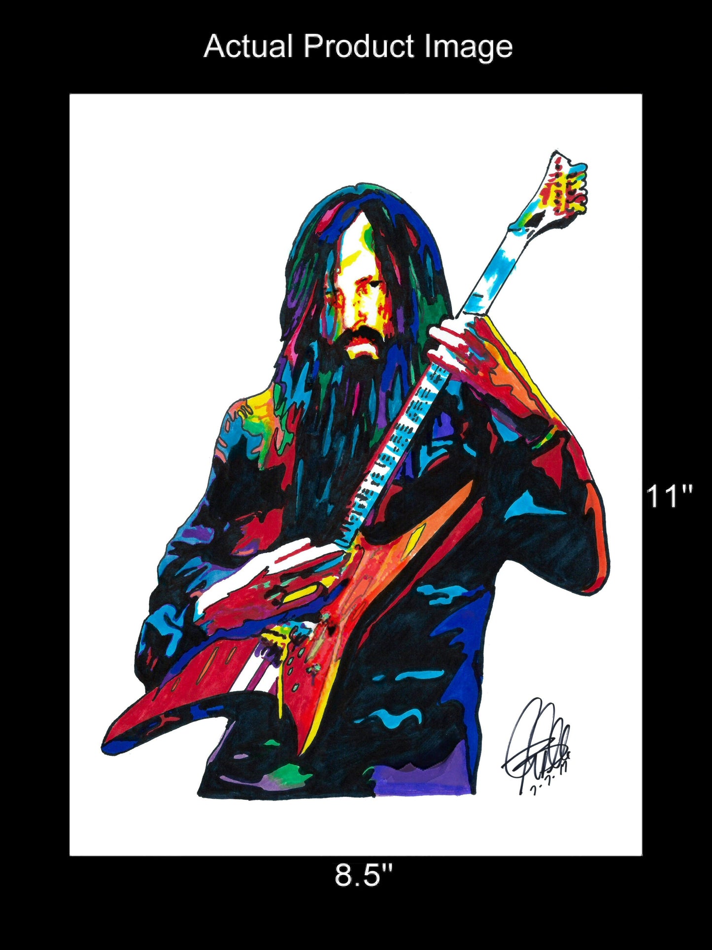 Oli Herbert All That Remains Guitar Rock Music Poster Print Wall Art 8.5x11