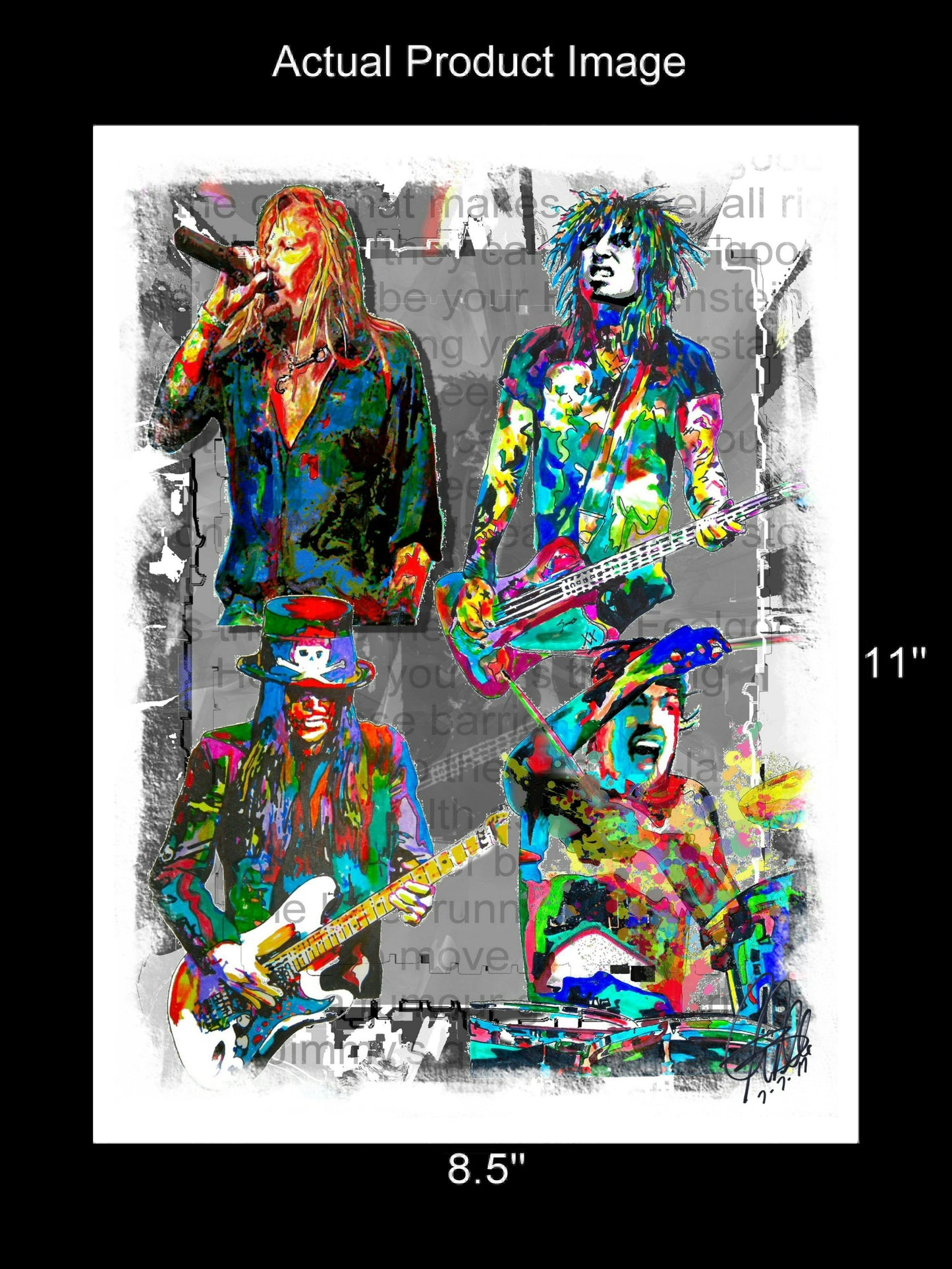 Motley Crue Heavy Metal Hard Rock Music Poster Print Wall Art 8.5x11