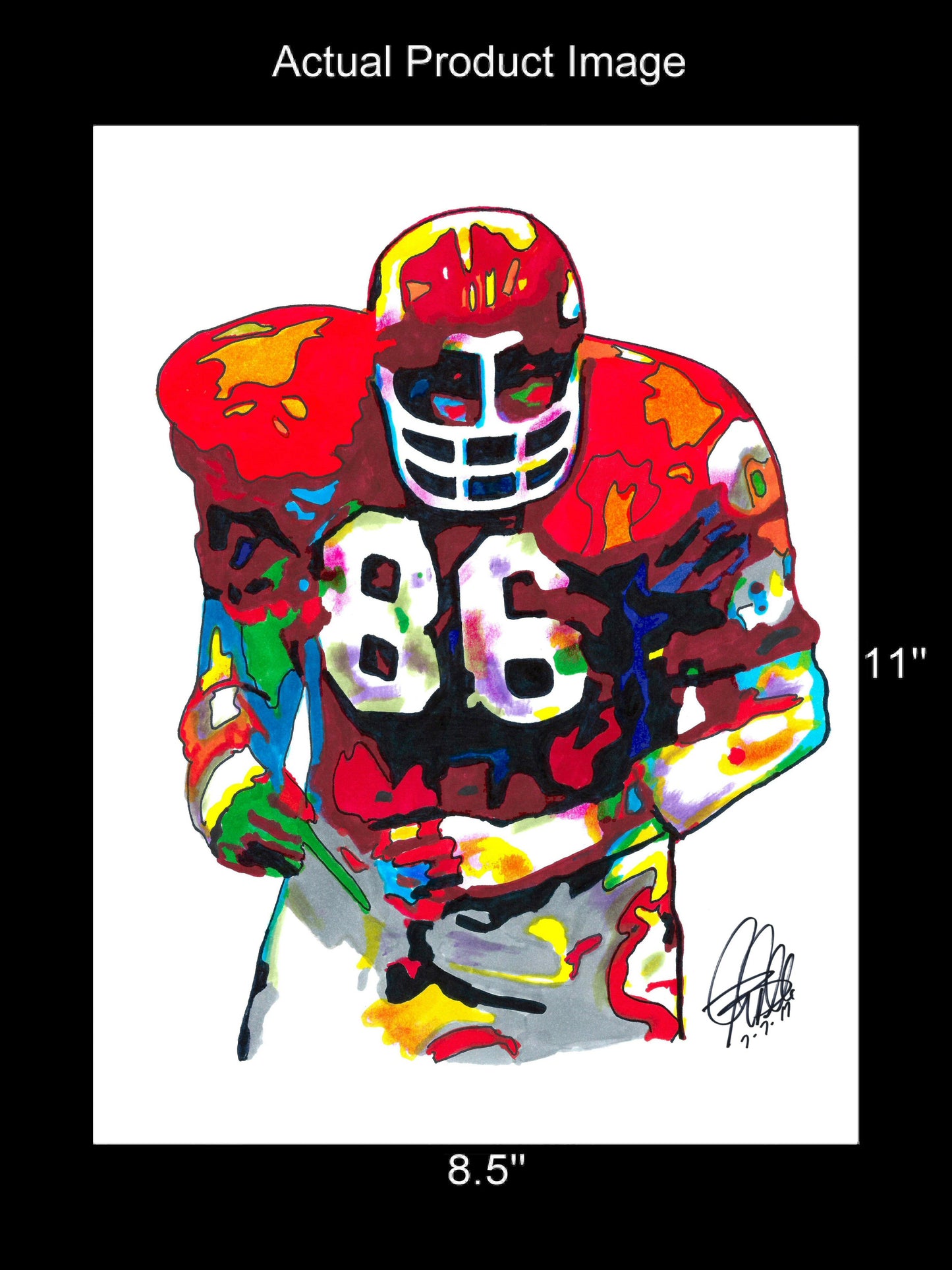 Buck Buchanan Kansas City Chiefs Football Sports Poster Print Wall Art 8.5x11