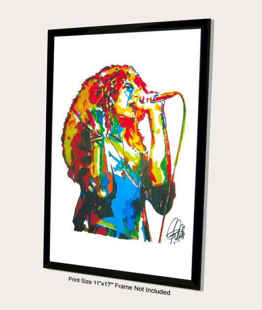 Robert Plant Led Zeppelin Singer Hard Rock Music Poster Print Wall Art 11x17