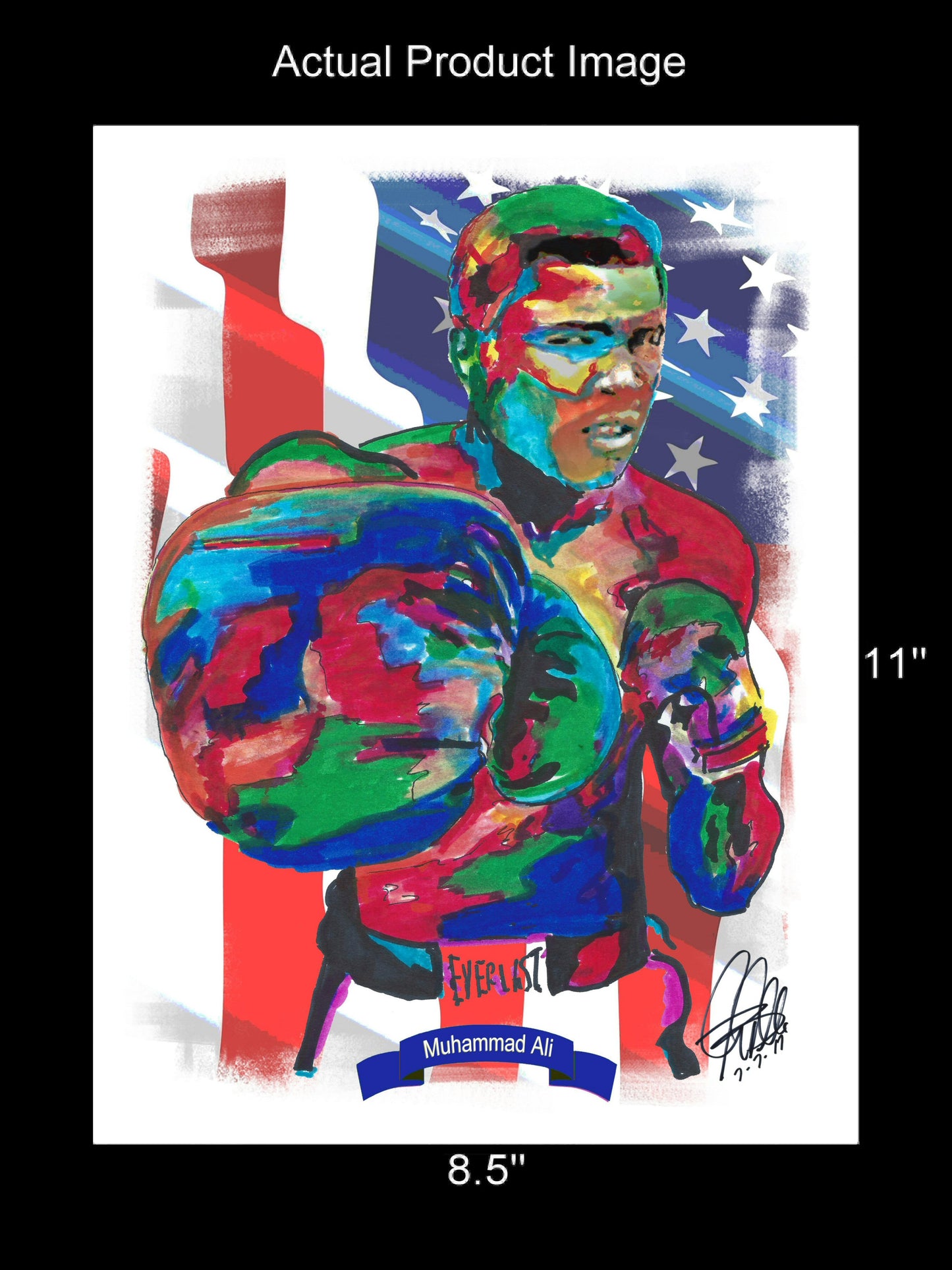 Muhammad Ali Heavyweight Champion Boxing Poster Print Wall Art 8.5x11