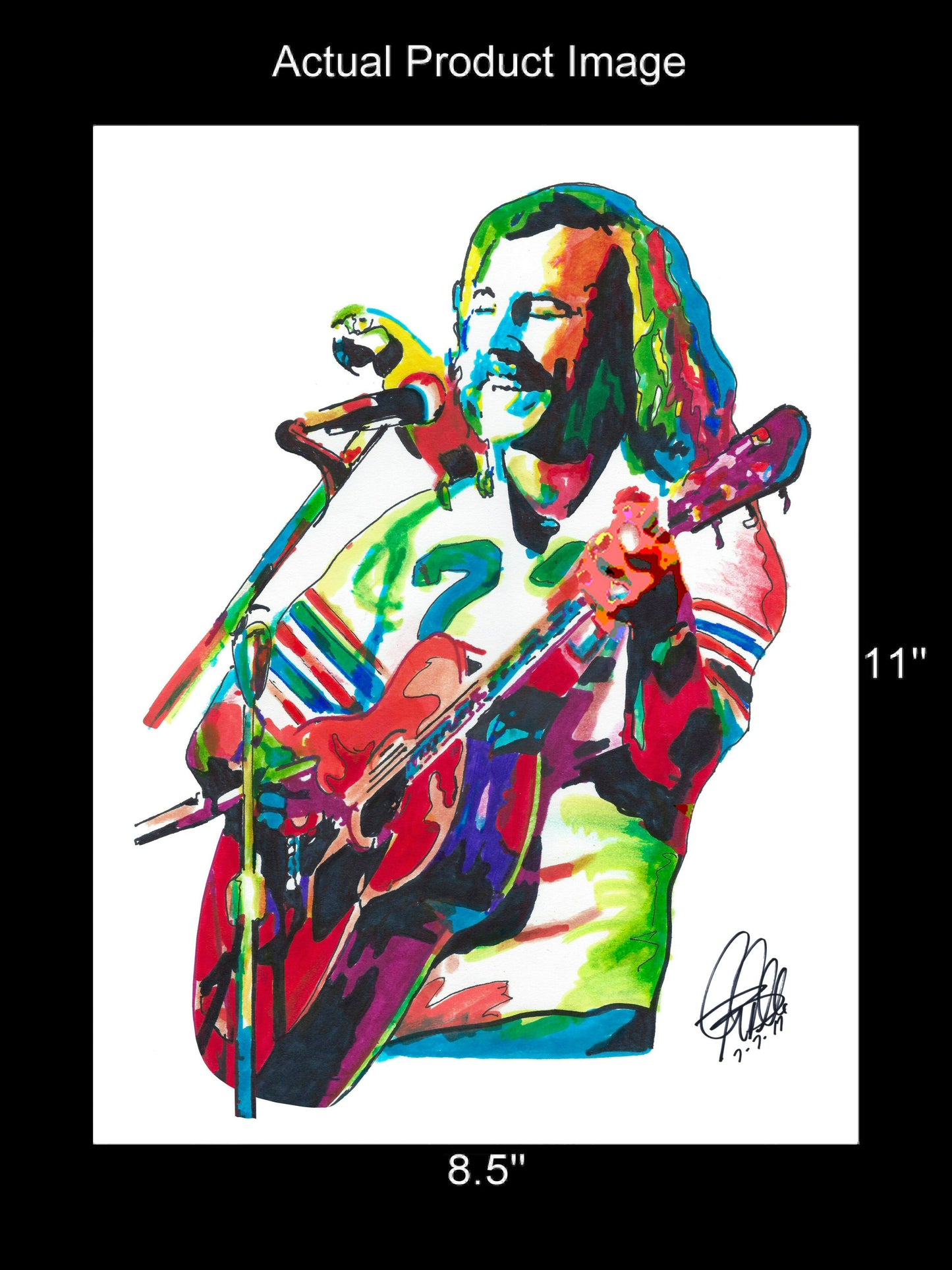 Jimmy Buffett Singer Guitar Rock Folk Music Poster Print Wall Art 8.5x11