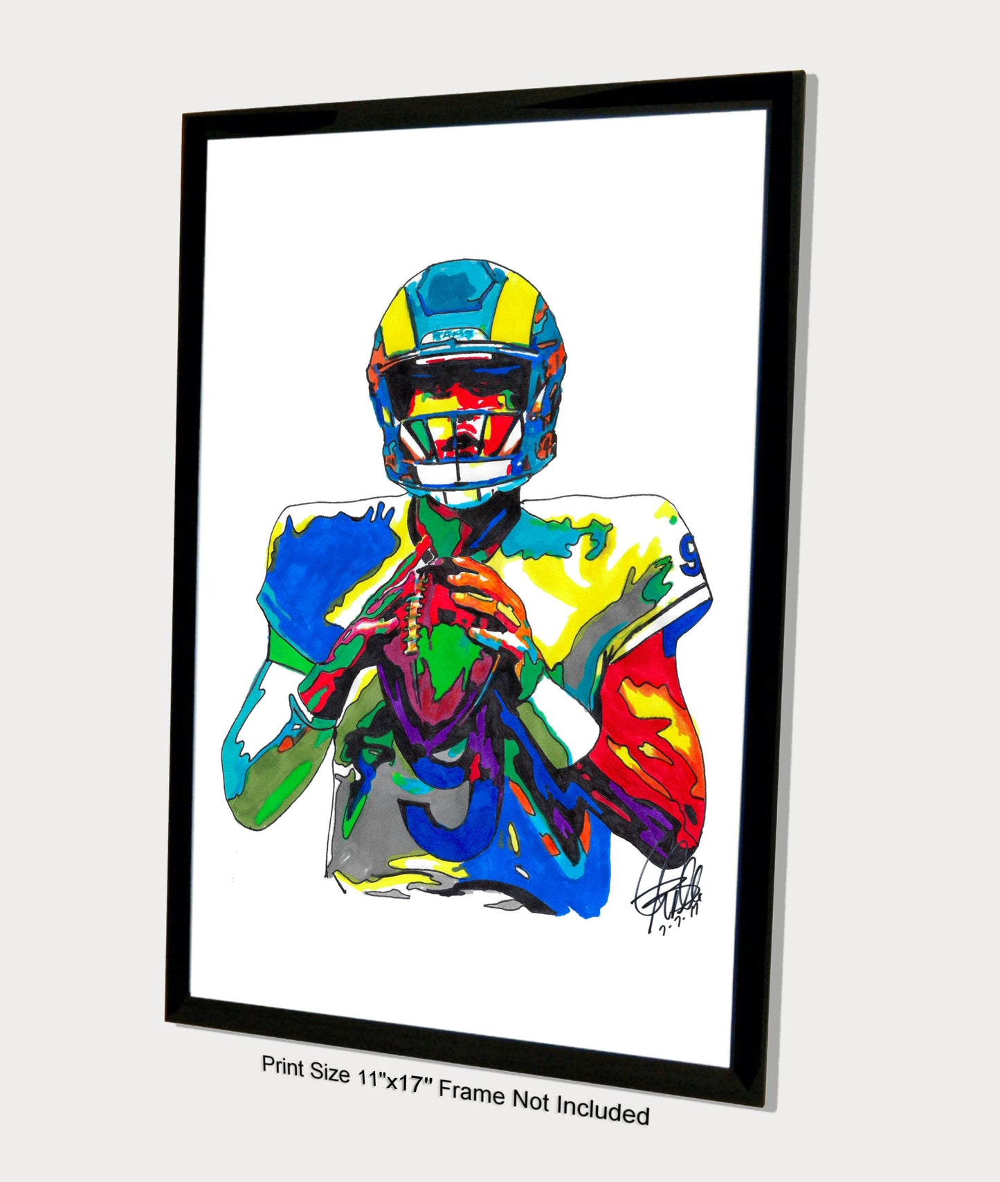 Matthew Stafford Los Angeles Rams Football Sports Poster Print Wall Art 11x17