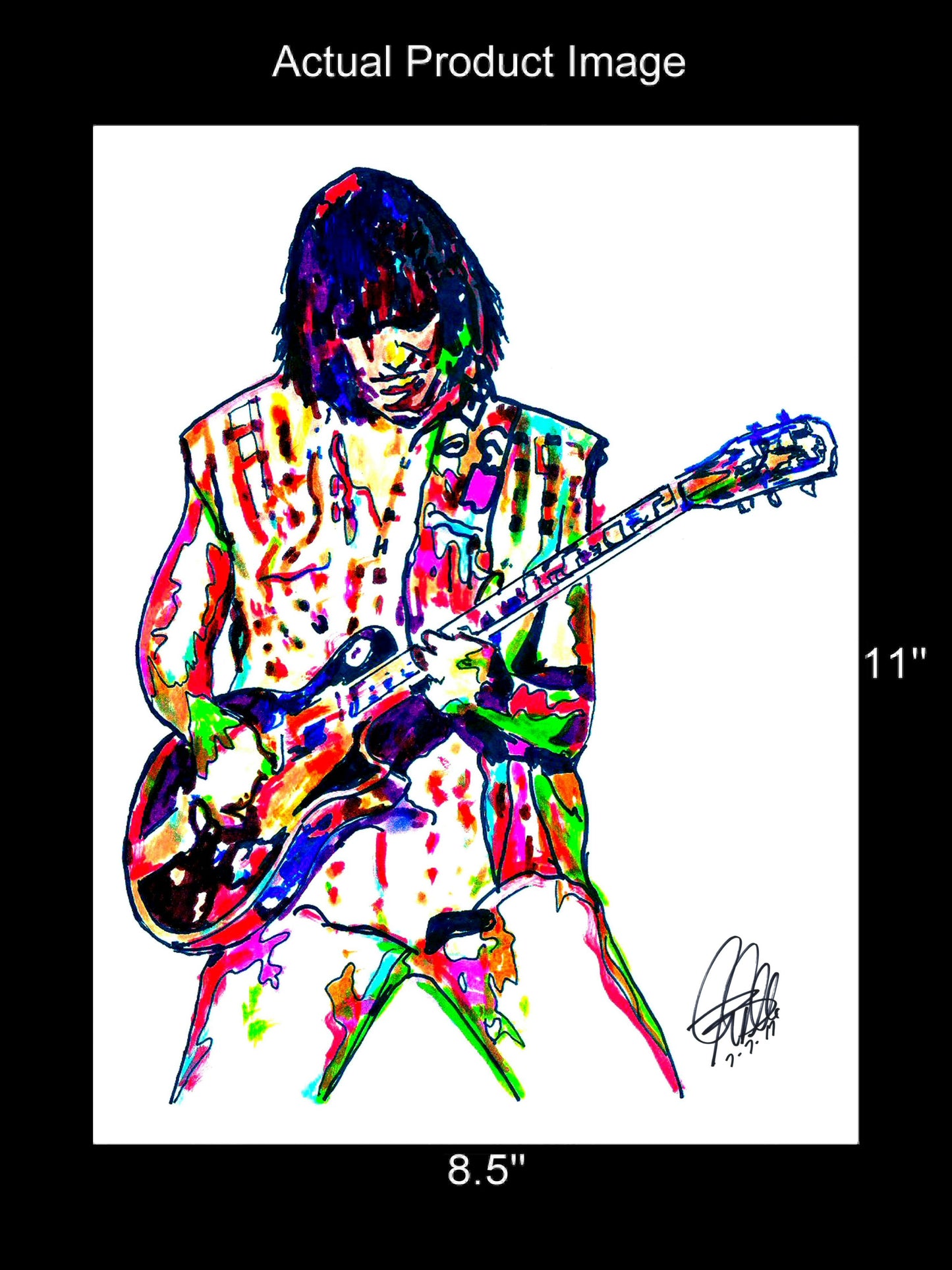 Neil Young Rock Music Poster Print Wall Art 8.5x11