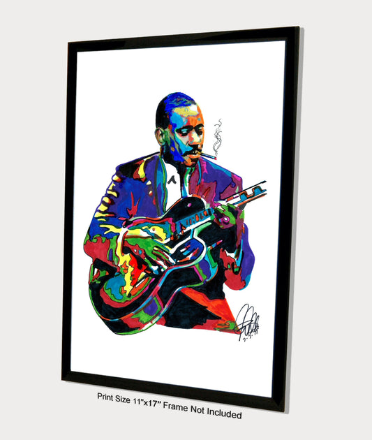 Wes Montgomery Guitar Music Poster Print Wall Art 11x17