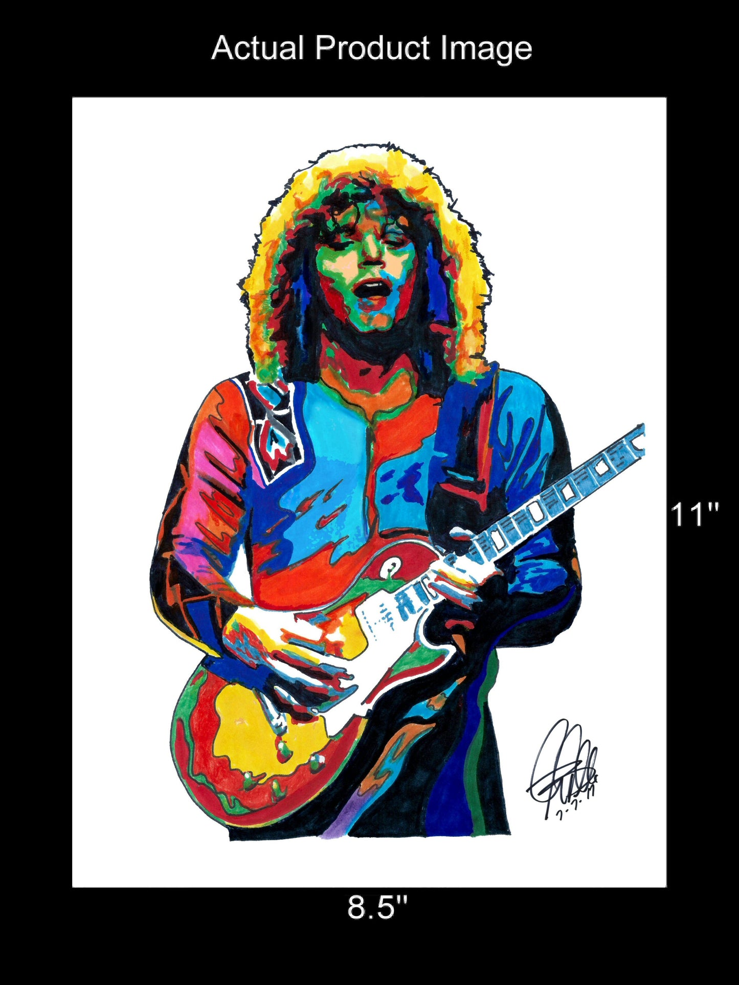 Gary Richrath REO Speedwagon Guitar Rock Music Print Poster Wall Art 8.5x11