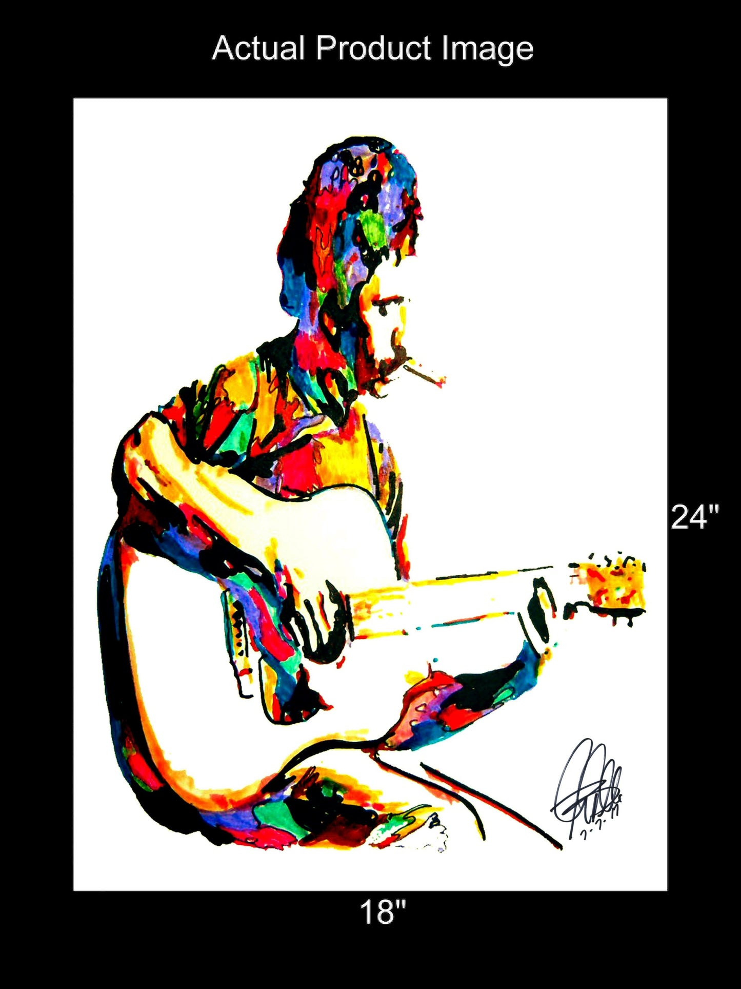 Jim Croce Singer Guitar Folk Rock Music Poster Print Wall Art 18x24