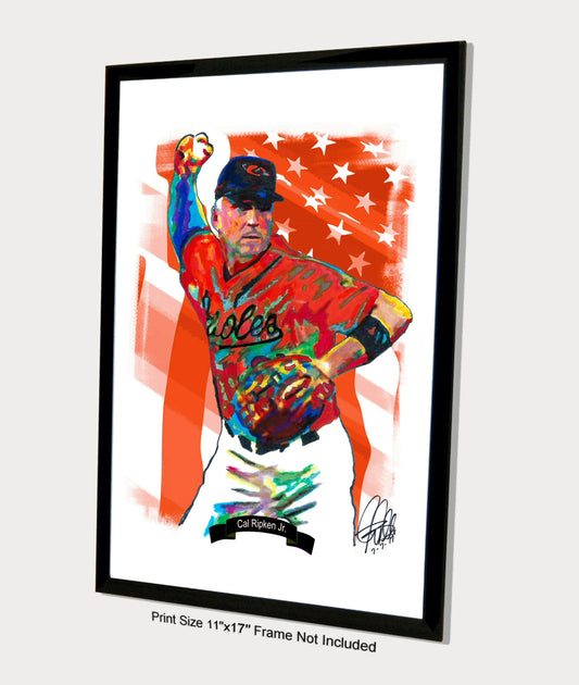 Cal Ripken Jr Baltimore Orioles Baseball Sports Poster Print Wall Art 11x17