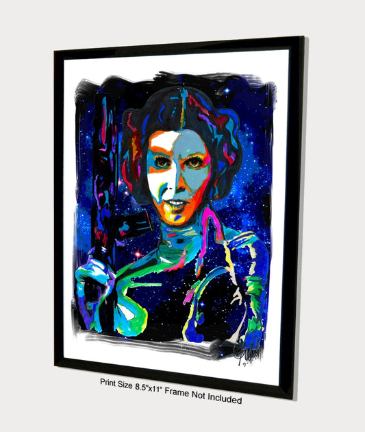 Princess Leia Carrie Fisher Star Wars Alderaan Poster Print Wall Art 8.5x11