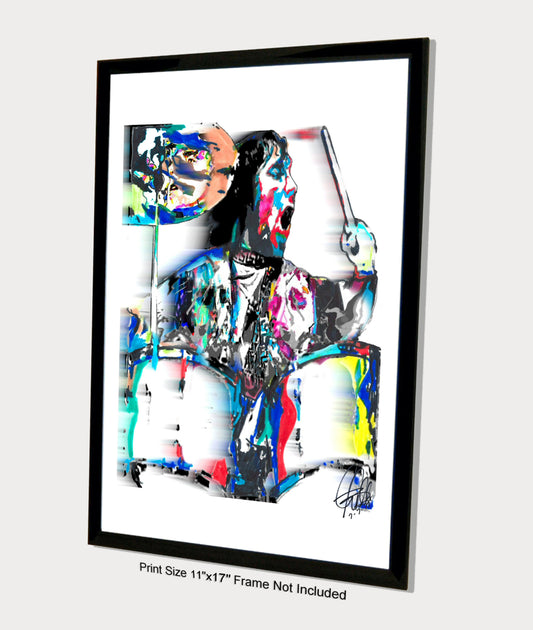 Keith Moon The Who Drums Rock Music Poster Print Wall Art 11x17