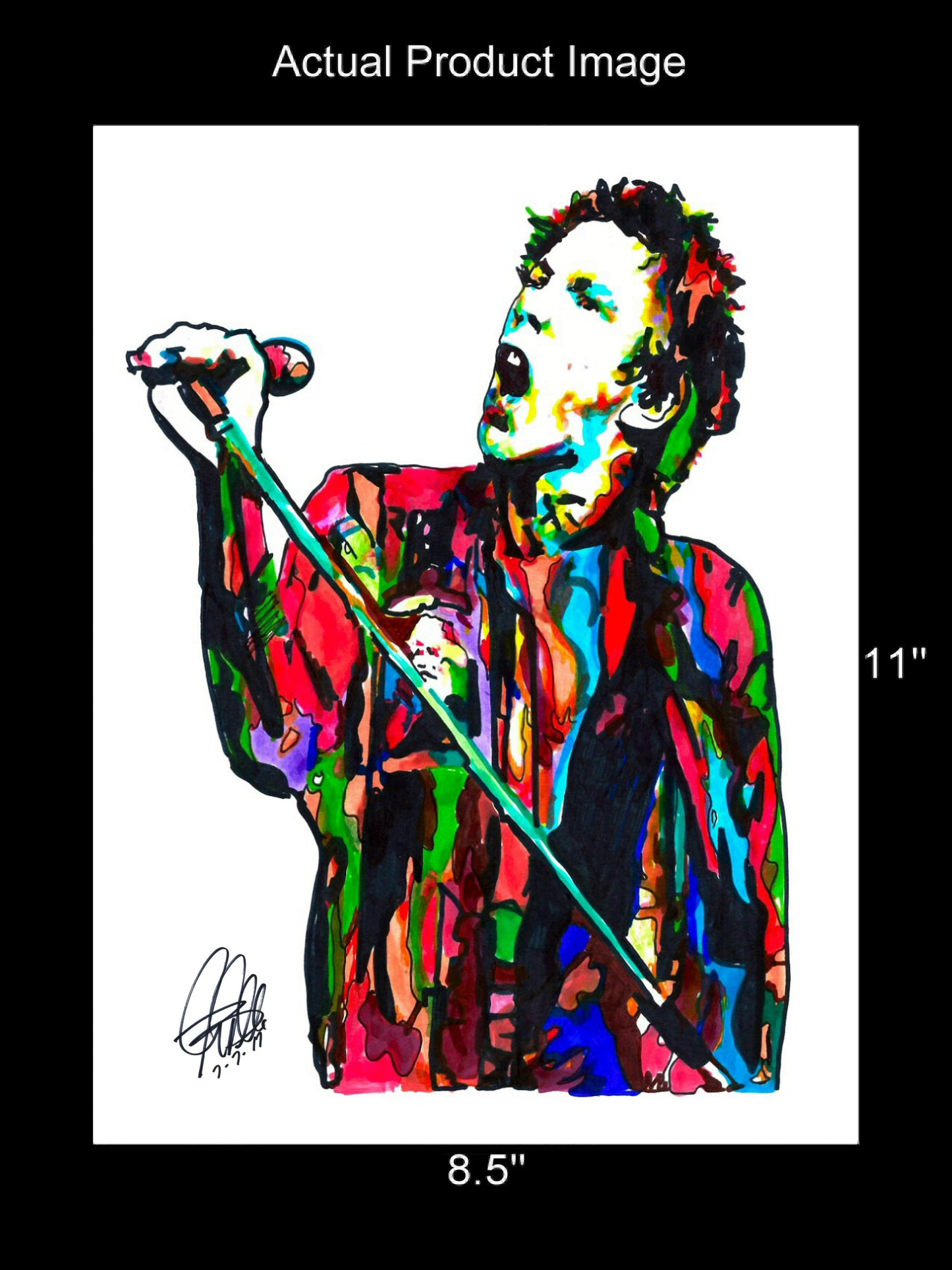 Johnny Rotten Sex Pistols Punk Rock Music Poster Print Wall Art 8.5x11