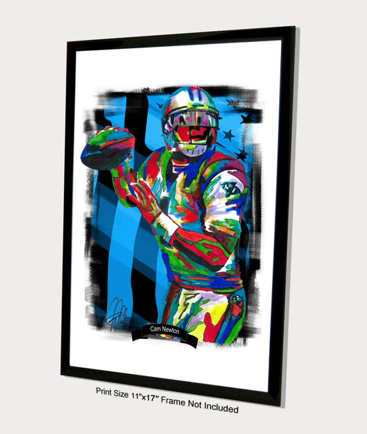 Cam Newton Carolina Panthers QB Football Poster Print Wall Art 11x17