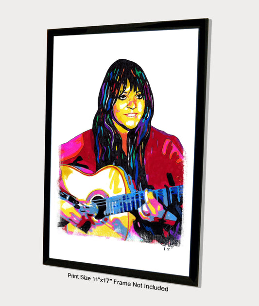 Melanie Safka Singer Guitar Folk Music Poster Print Wall Art 11x17