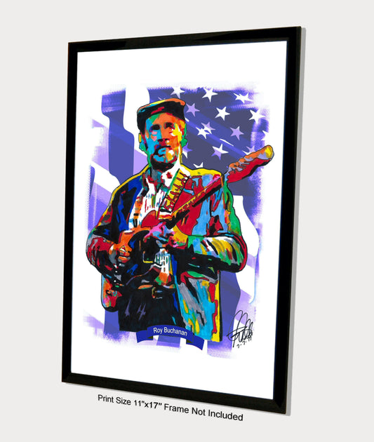 Roy Buchanan Singer Guitar Blues Rock Music Poster Print Wall Art 11x17