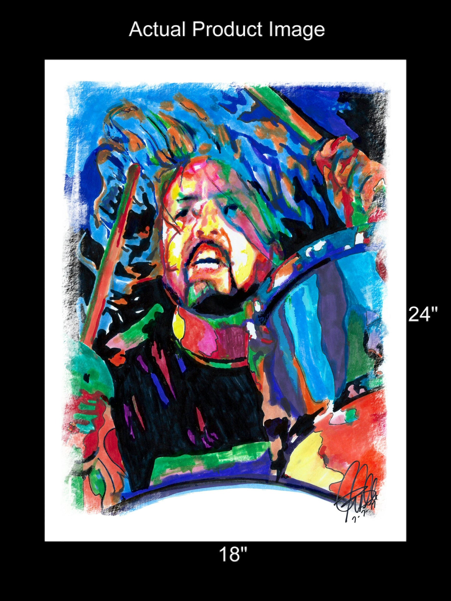 Dave Grohl Foo Fighters Rock Music Poster Print Wall Art 18x24