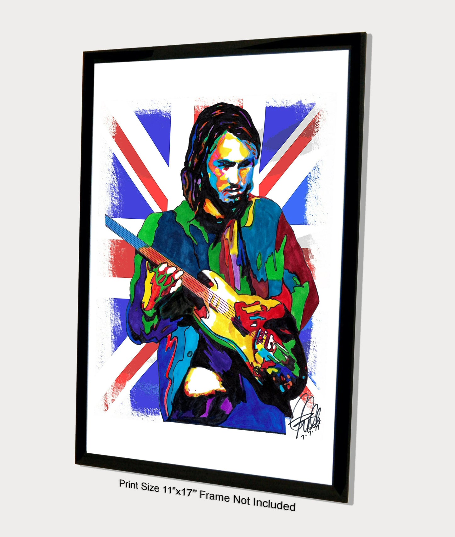 Ollie Halsall Guitar Progressive Rock Music Poster Print Wall Art 11x17