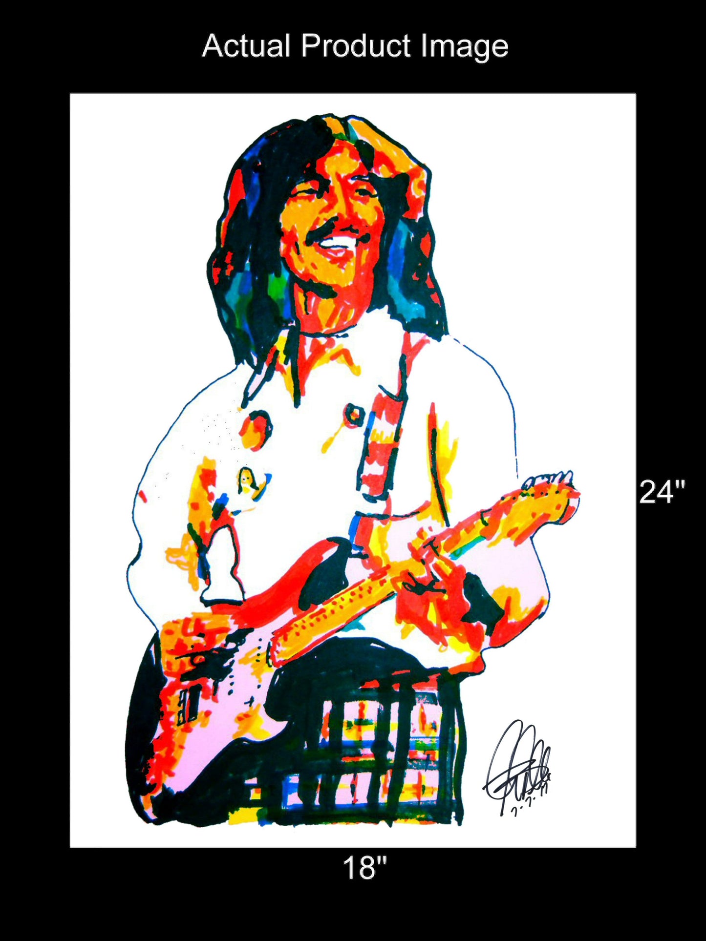 George Harrison The Beatles Singer Guitar Rock Music Poster Print 18x24