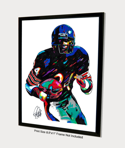 Walter Payton Chicago Bears Football RB Sports Print Poster Wall Art 8.5x11