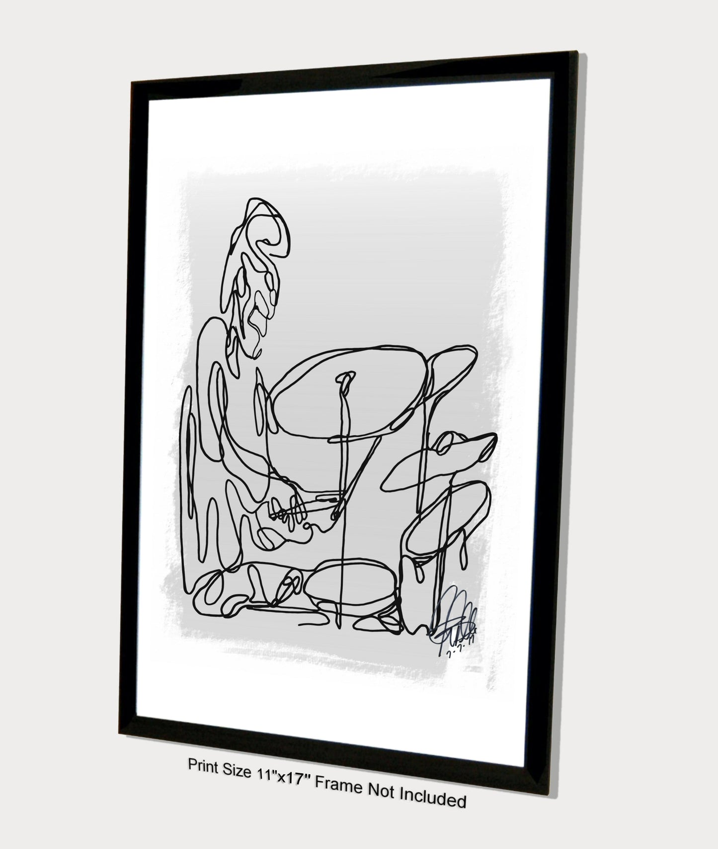 Drummer Drums Music Poster Print Wall Art 11x17