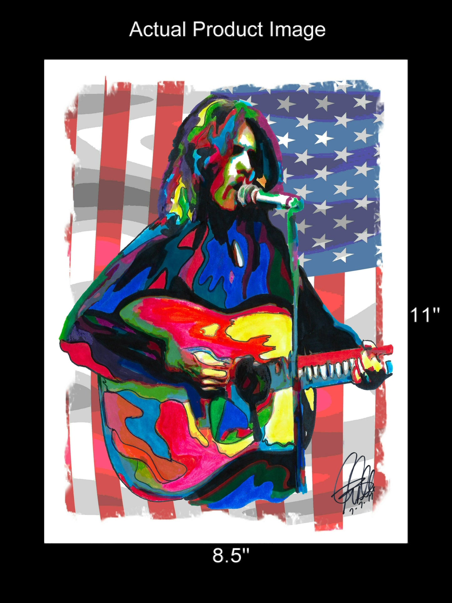 Glenn Frey Eagles Singer Guitar Folk Rock Music Poster Print Wall Art 8.5x11