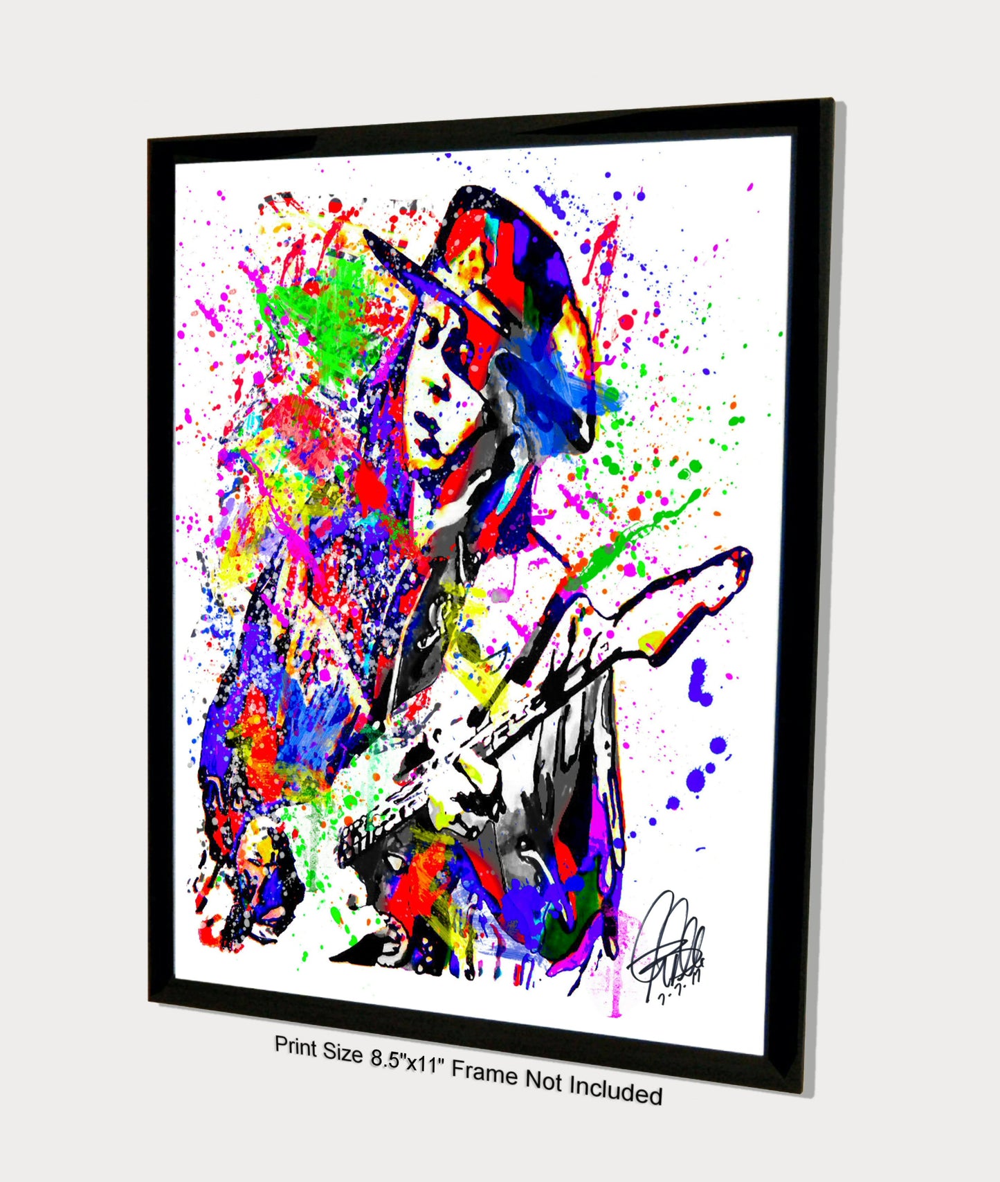 Stevie Ray Vaughan SRV Guitar Blues Rock Blues Music Poster Print 8.5x11