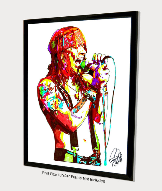 Axl Rose Guns N Roses Singer Rock Music Poster Print Wall Art 18x24