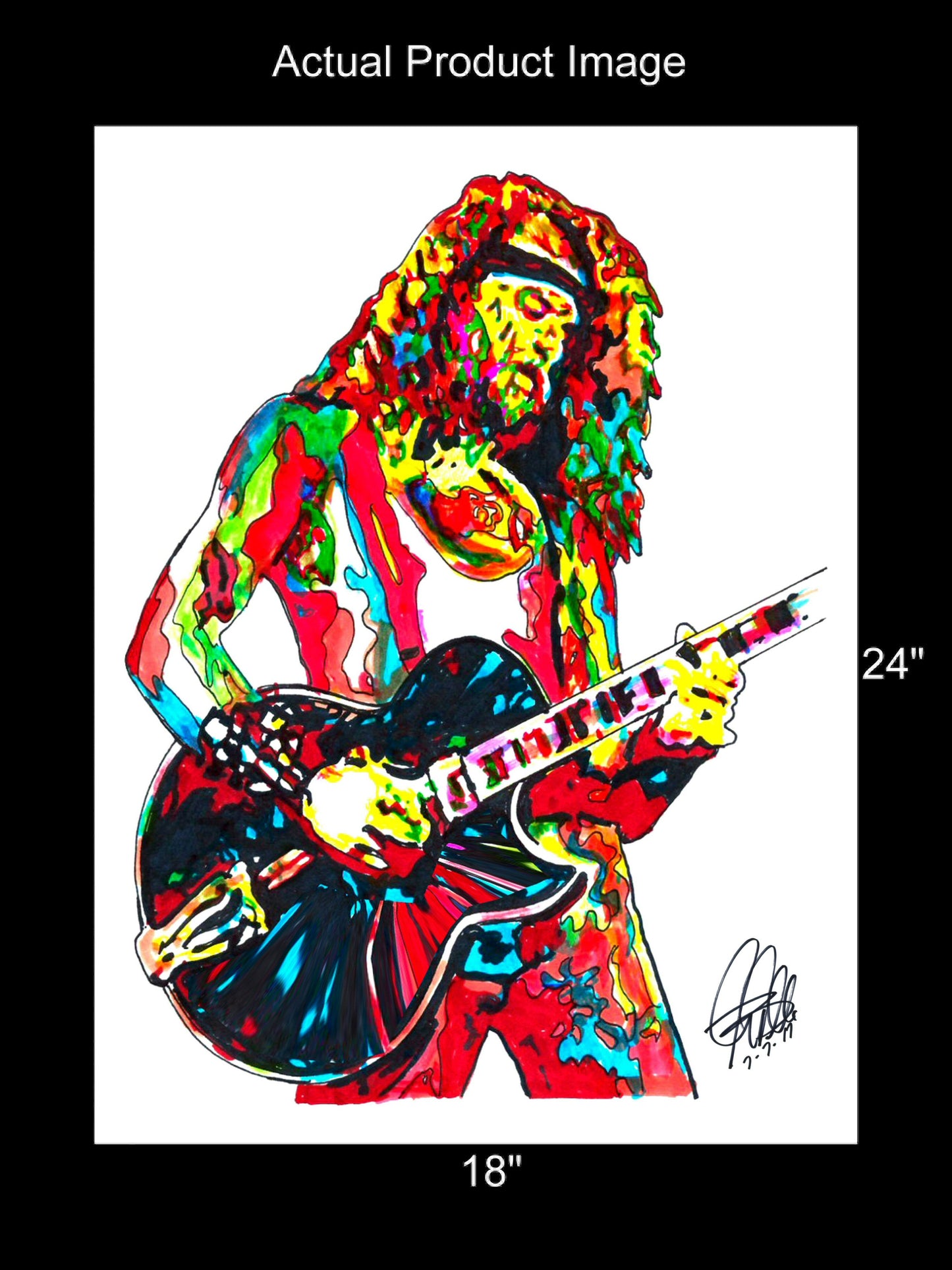 Ted Nugent Guitar Rock Music Poster Print Wall Art 18x24