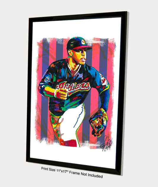 Francisco Lindor Cleveland Baseball Sports Poster Print Wall Art 11x17