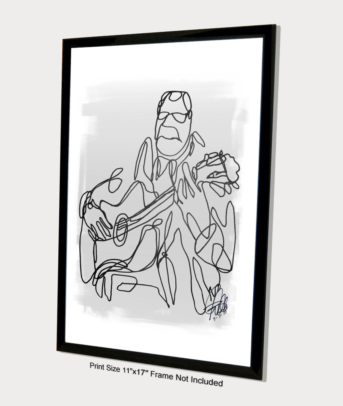 Classical Guitar Player Music Poster Print Wall Art 11x17