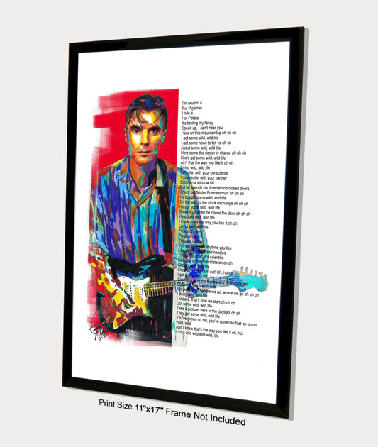 David Byrne Talking Heads Wild Life New Wave Music Poster Print Wall Art 11x17