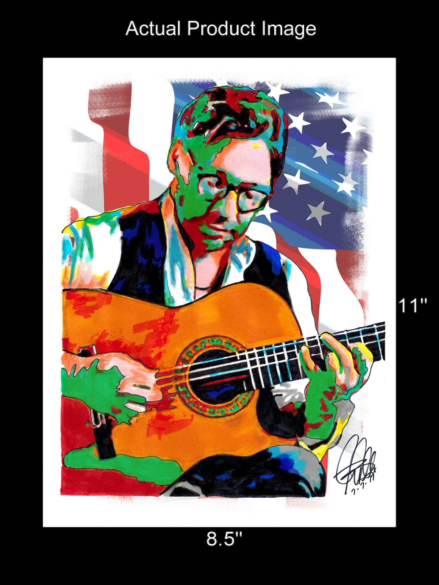 Al Di Meola Guitar Jazz Fusion Music Poster Print Wall Art 8.5x11