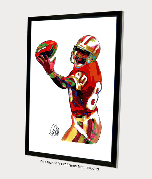 Jerry Rice San Francisco 49ers Football Sports Poster Print Wall Art 11x17