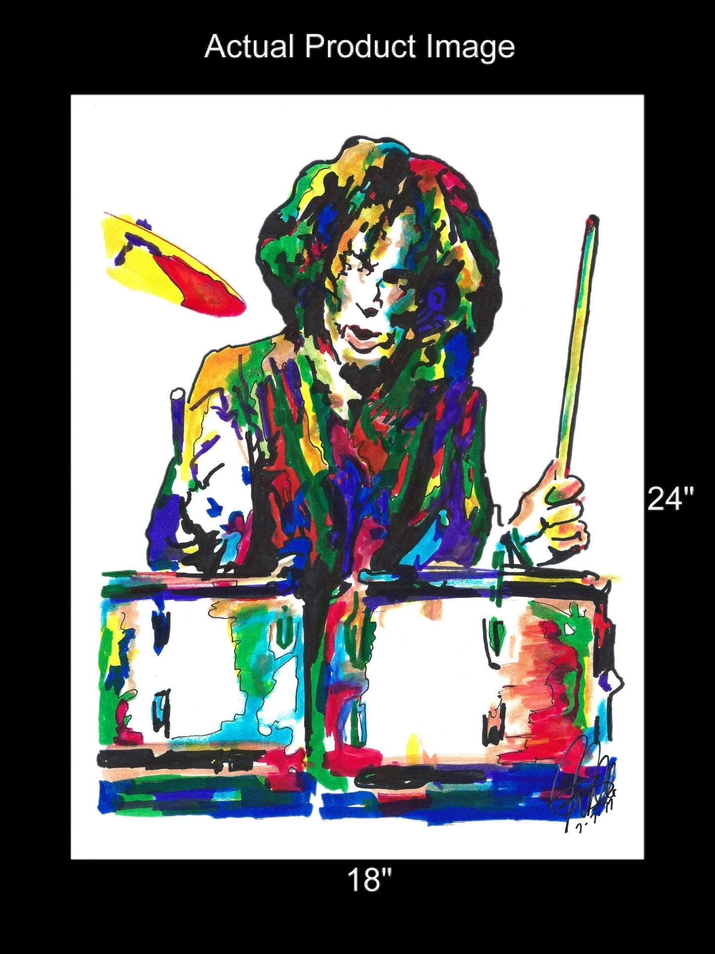 Ginger Baker Cream Drummer Rock Music Poster Print Wall Art 18x24