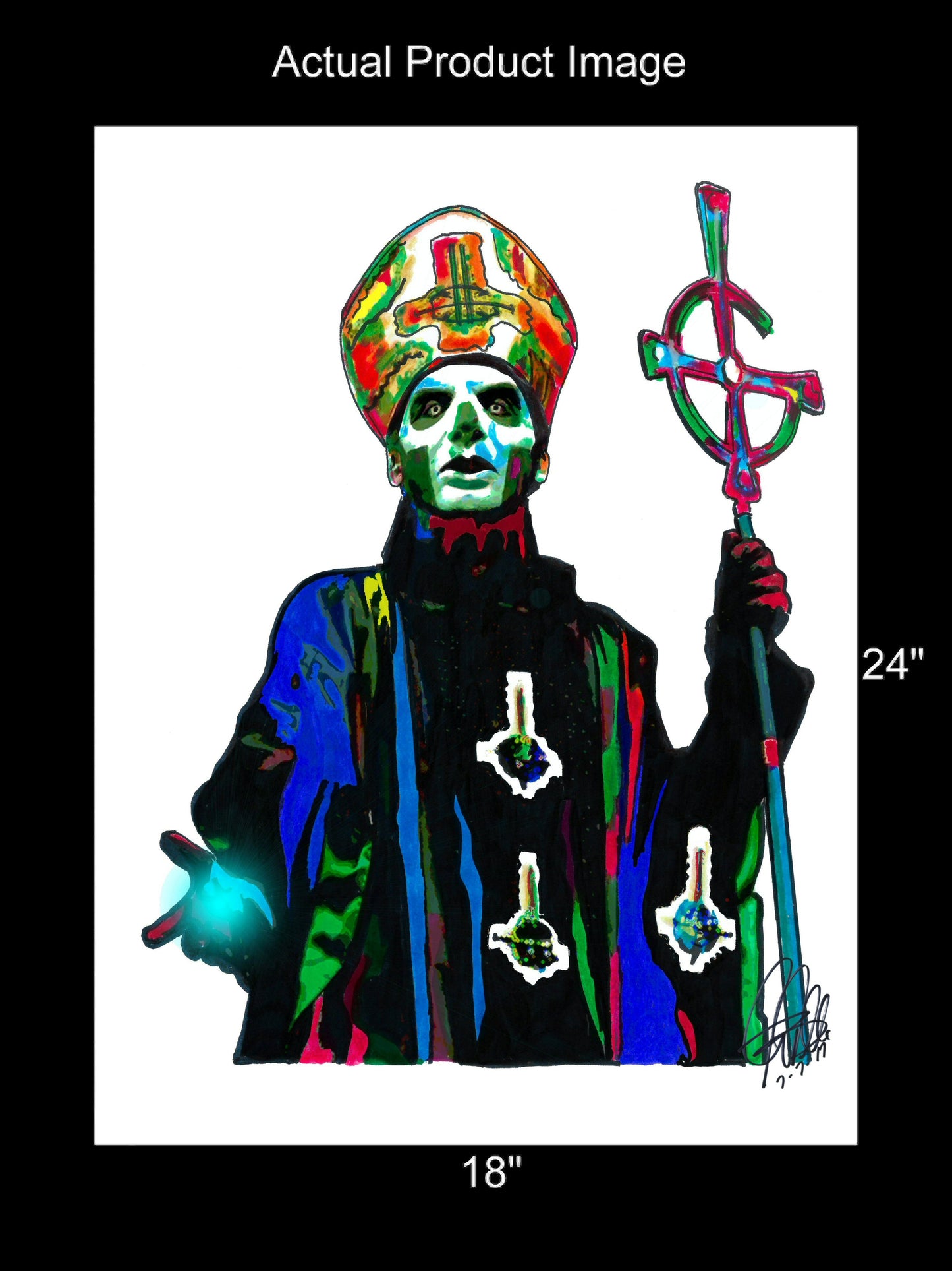 Papa Emeritus III Ghost Metal Rock Music Print Poster Wall Art 18x24