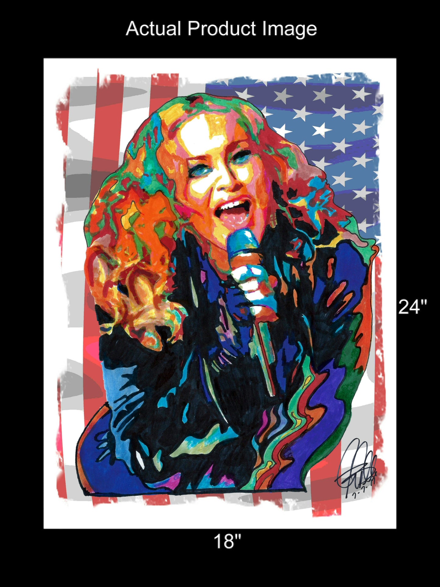 Madonna Singer Dance Rock Music Print Poster Wall Art 18x24