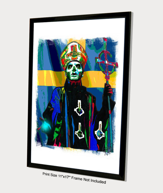 Papa Emeritus III Ghost Heavy Metal Rock Music Print Poster Wall Art 11x17