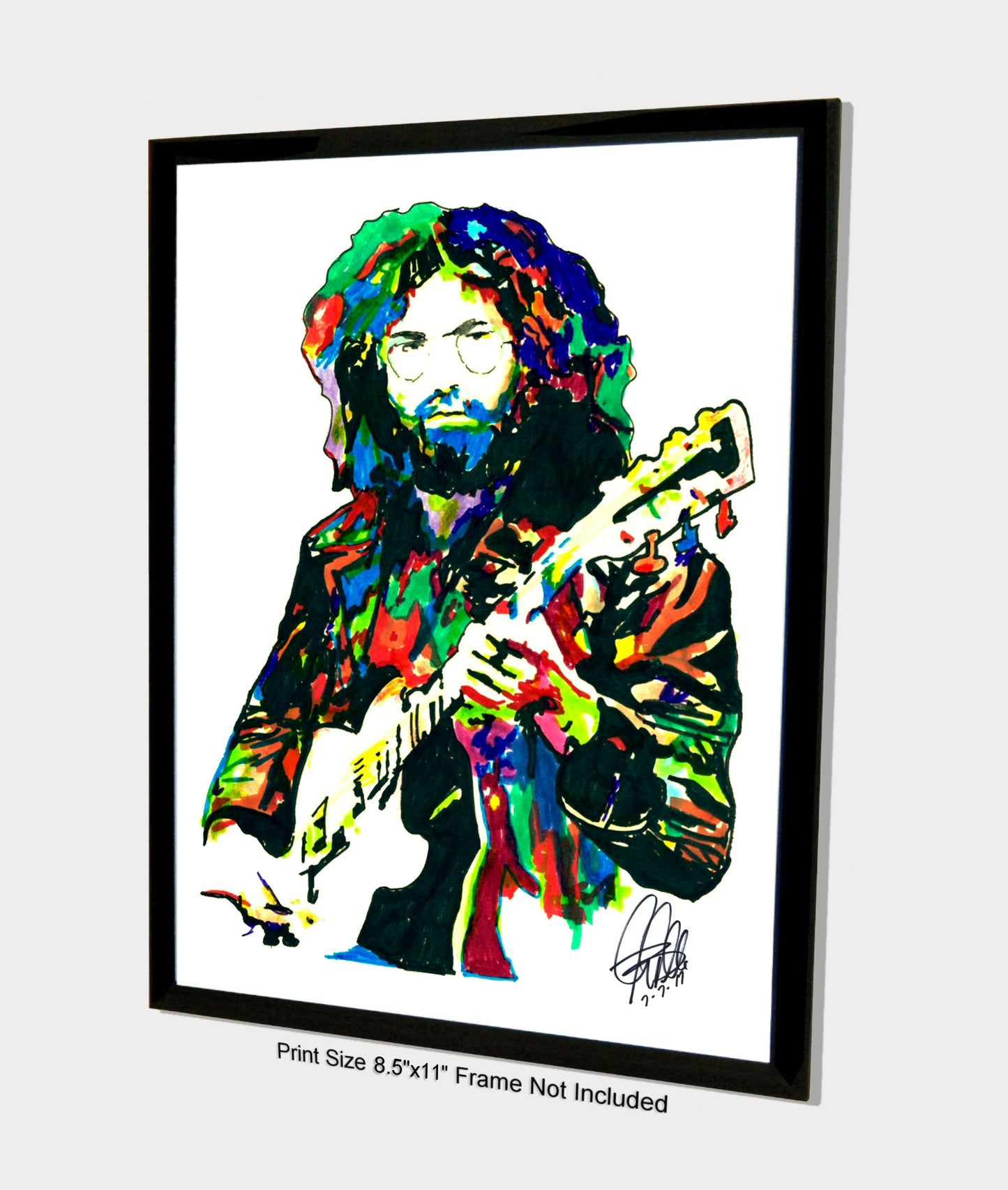 Jerry Garcia Grateful Dead Singer Guitar Rock Music Poster Print Wall Art 8.5x11