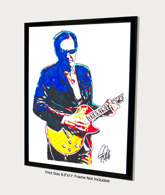 Joe Bonamassa Blues Hard Rock Guitar Music Poster Print Wall Art 8.5x11